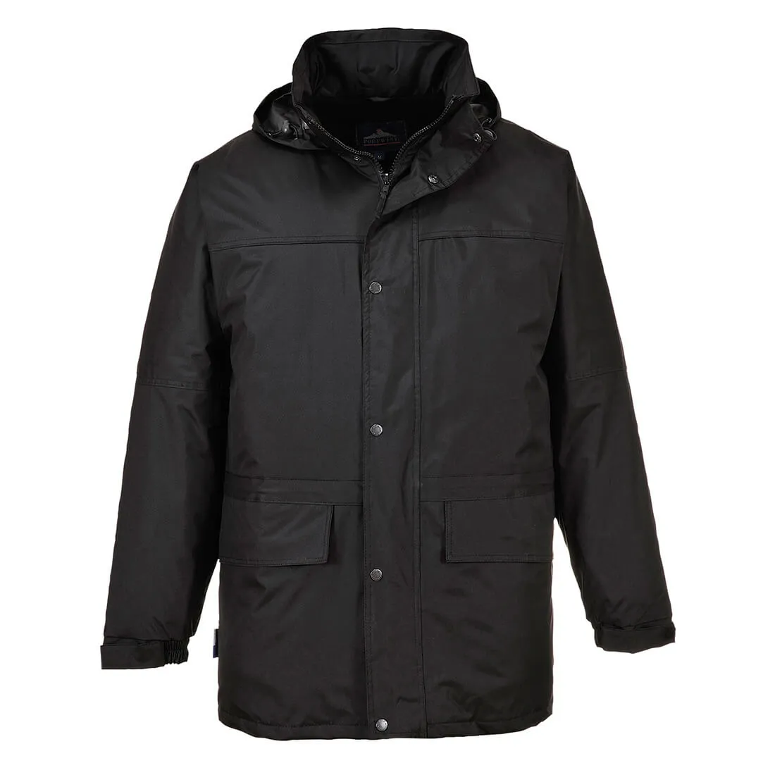 Portwest Mens Oban Fleece Lined Waterproof Jacket - Black, M