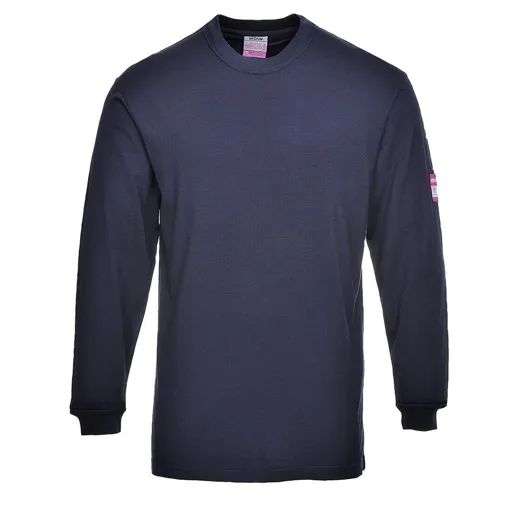 Modaflame Mens Flame Resistant Antistatic T-Shirt - Navy, 4XL