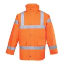 Oxford Weave 300D Class 3 Hi Vis Traffic Jacket - Orange, XS