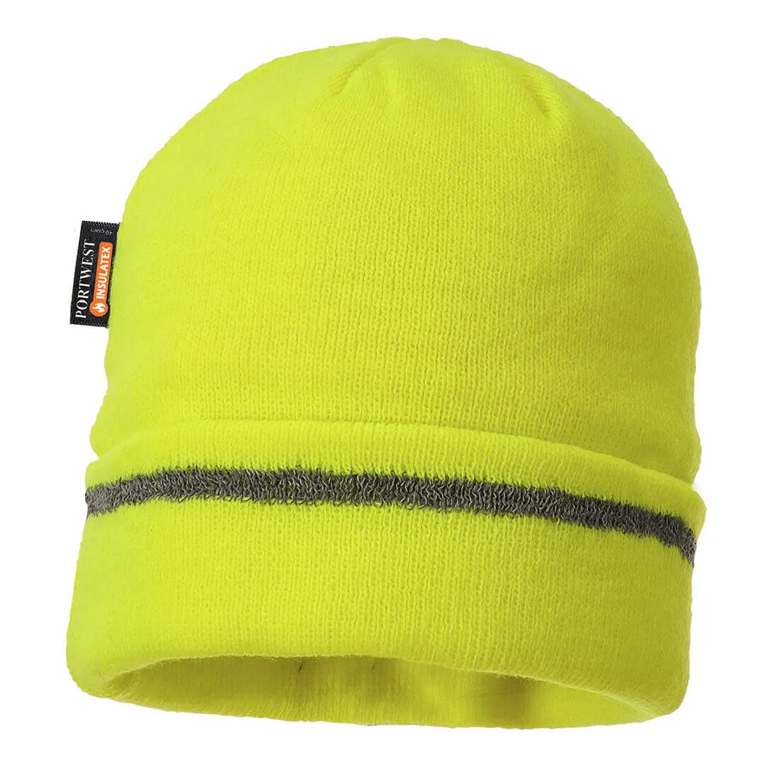 Portwest Reflective Trim Knit Hat - Yellow, One Size