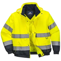 Oxford Weave 300D Class 3 Hi Vis 2-in-1 Jacket - Yellow, M