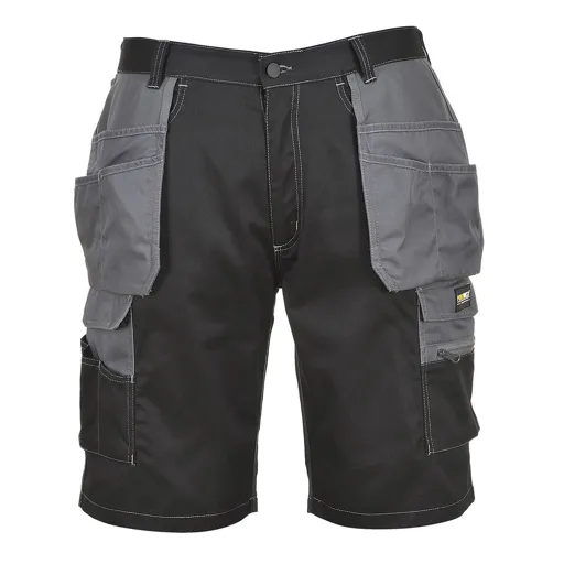 Portwest KS18 Granite Holster Shorts - Black / Grey, M