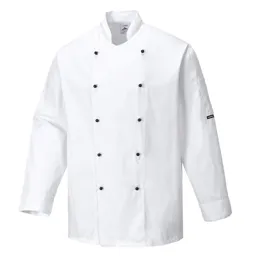 Portwest Unisex Somerset Chefs Jacket - White, 2XS