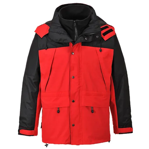 Orkney Mens 3-in-1 Breathable Jacket - Red, M