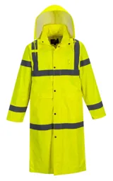 Portwest Long Length Hi Vis Coat - Yellow, L