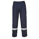 Biz Flame Plus Mens Flame Resistant Trousers - Navy Blue, Medium, 34"