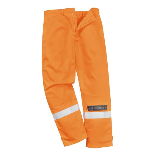 Biz Flame Plus Mens Flame Resistant Trousers - Orange, Extra Large, 34"