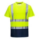 Portwest S378 Hi Vis Tone T-Shirt - Yellow / Navy, S