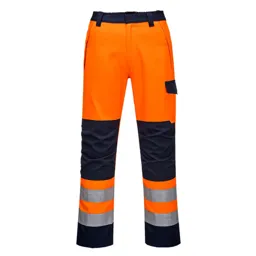 Portwest MV36 Modaflame Hvo trousers - Orange / Navy, Large, 31"