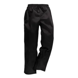 Portwest C070 Drawstring Chef Trousers - Black, Extra Small, 33"