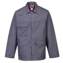 Biz Flame Pro Mens Flame Resistant Jacket - Grey, M