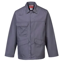 Biz Flame Pro Mens Flame Resistant Jacket - Grey, XL