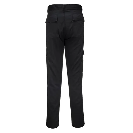 Portwest Slim Fit Combat Trousers - Black, 40", 31"