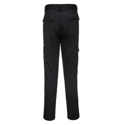 Portwest Slim Fit Combat Trousers - Black, 44", 31"