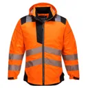 PW3 Hi Vis Winter Rain Jacket - Orange / Black, L