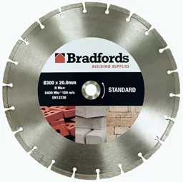 Bradfords Standard Segmented Diamond Blade 300mm x 20mm