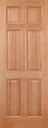 LPD Colonial 6P Dowelled External Door 1981 x 838 (33") Unfinished Hardwood