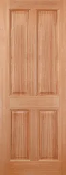 LPD Colonial 4P M&T External Door 1981 x 838 (33") Unfinished Hardwood