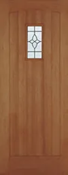 LPD Cottage Leaded 1L Glazed M&T External Door 1981 x 762 (30") Unfinished Hardwood