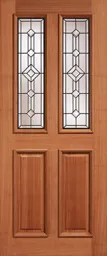 LPD Derby Leaded 2L Glazed M&T External Door 1981 x 762 (30") Unfinished Hardwood