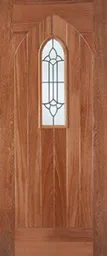 LPD Westminster Leaded 1L Glazed M&T External Door 2032 x 813 (32") Unfinished Hardwood