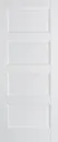 Contemporary Solid Core FD30 Internal Door - White Primed - 4P 1981 x 762mm White   WFCON4P30FC
