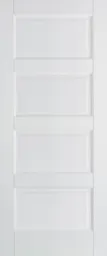 Contemporary Solid Core FD30 Internal Door - White Primed - 4P 1981 x 762mm White   WFCON4P30FC