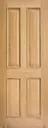 Regency Solid Core FD30 Internal Door - Unfinished - 4P RM2S  1681 x 838mm Oak   FCOREG4PRM33