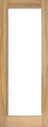 Pattern 10 Solid Core Internal Door - Unfinished - 1P Clear Glazed 1981 x 762mm Oak   OP10G30