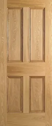 4P Solid Core Internal Door - Unfinished - 4P 1981 x 762mm Oak   PP4P30OAK