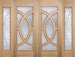 LPD Majestic Zinc Clear Bevelled Glazed External Door 1981 x 838 (33") Unfinished Oak