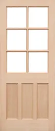 LPD KXT 6L Unglazed External Door 1981 x 762 (30") Unfinished Hemlock