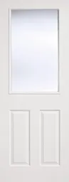LPD Textured 2P 1L Glazed Internal Door 1981 x 686 (27") Primed White Composite