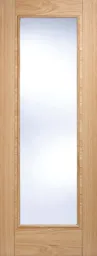 Vancouver Solid Core Internal Door - Prefinished - Pattern 10 Clear Glazed 1981 x 762mm Oak   OVAN1L30