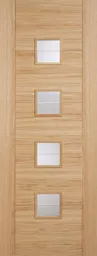 Vancouver Solid Core Internal Door - Prefinished - 4L Clear Brilliant Cut 1981 x 838mm Oak   OVAN4LBC33