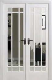 LPD Manhattan W4 Clear Bevelled Glazed Internal Room Divider Set 2031 x 1246mm Primed White