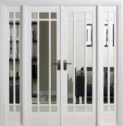 LPD Manhattan W6 Clear Bevelled Glazed Internal Room Divider Set 2031 x 1904mm Primed White