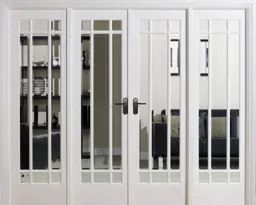 LPD Manhattan W8 Clear Bevelled Glazed Internal Room Divider Set 2031 x 2478mm Primed White