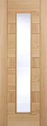 Edmonton Solid Core Internal Door - Prefinished - 1981 x 686mm Oak   EDMOAKGL27
