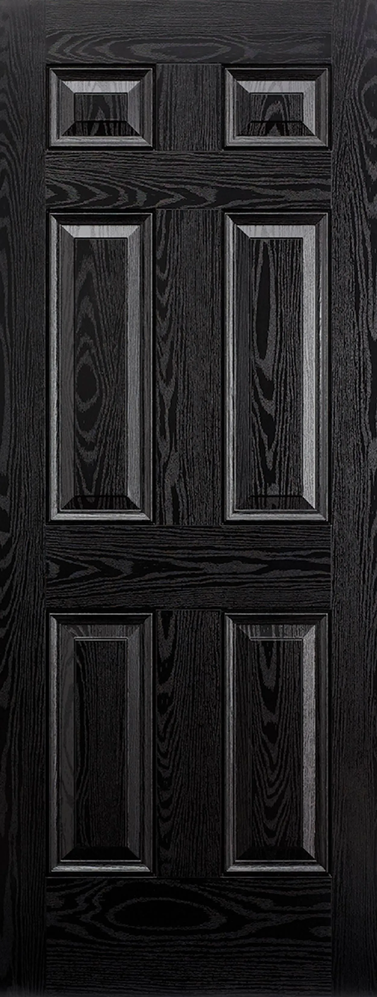 Colonial 6P GRP External Door - 2032 x 813mm Black out/White in   GRPCOLBLA32