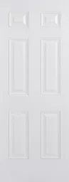 Colonial 6P GRP External Door - 2032 x 813mm White   GRPCOLWHI32