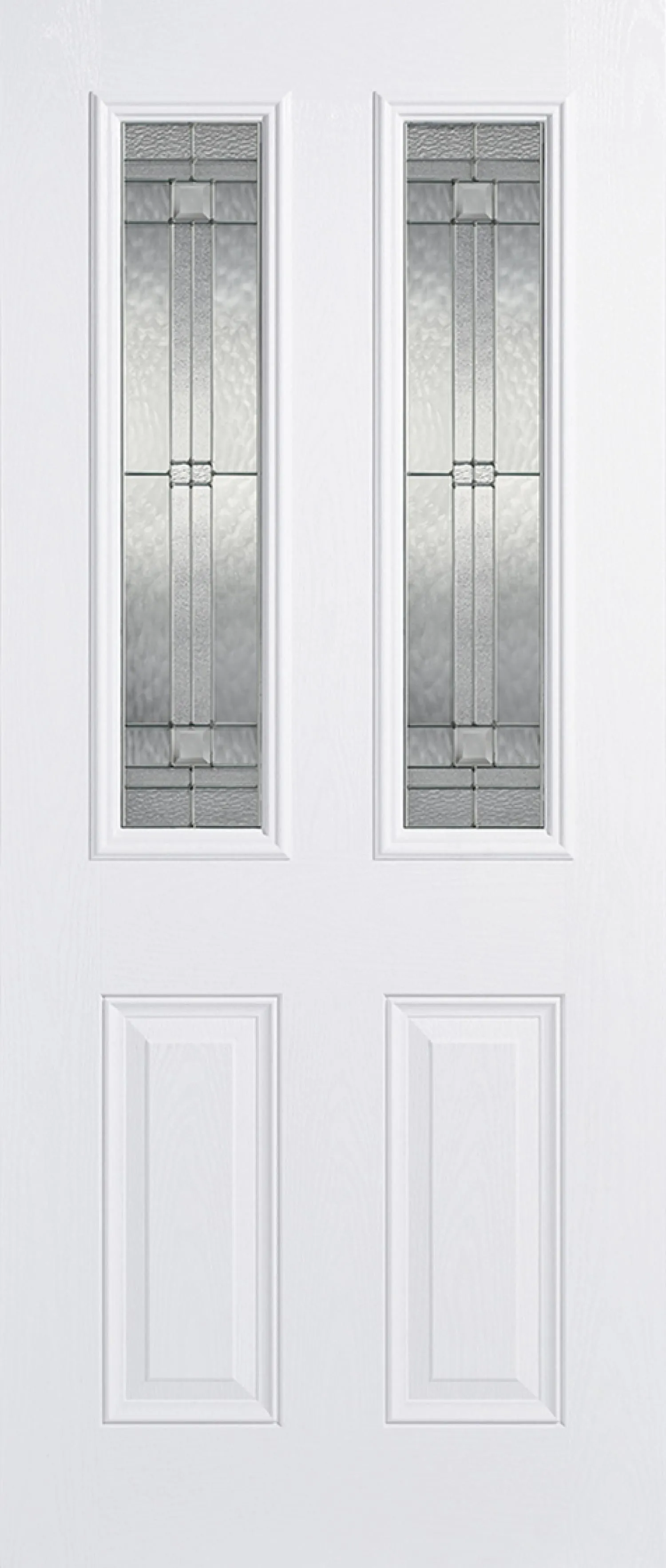 Malton GRP External Door - Leaded DG 2032 x 813mm White   GRPMALWHI32