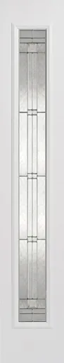 Elegant GRP External Glass Sidelight - Leaded DG 2032 x 356mm White   GRPWHISLELE