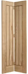 Mexicano Solid Core Internal Bifold Door - Prefinished - 1981 x 686mm Oak   BFOMEXPF27