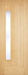 LPD Newbury 1L Frosted Glazed Dowelled External Door 2032 x 813 (32") Unfinished Oak