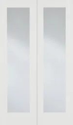 LPD Pattern 20 Glazed Internal Door Pairs 1981 x 914 x 40mm Primed White