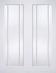 LPD Lincoln 3L Glazed Internal Door Pairs 1981 x 914mm Primed White