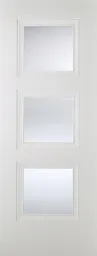 LPD Amsterdam 3L Glazed Internal Door 1981 x 686 (27") Primed Plus White