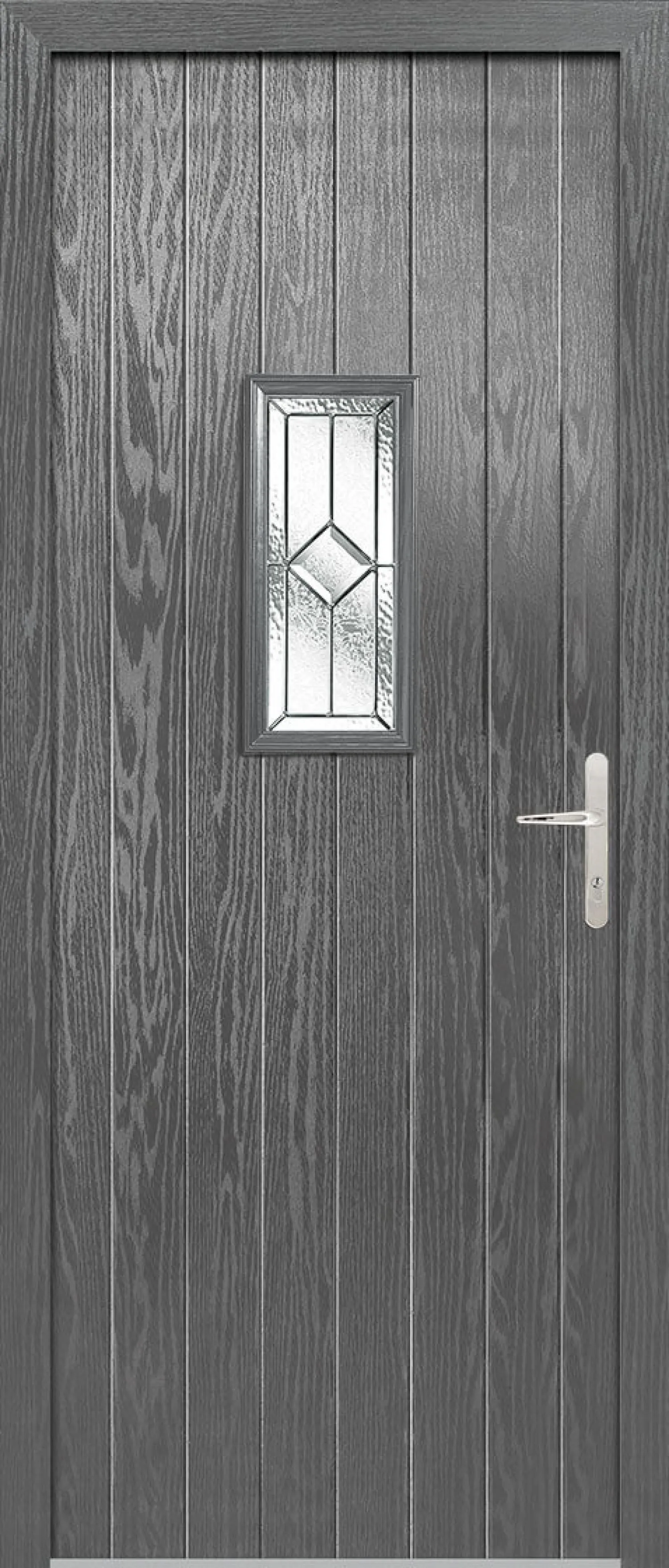 LPD Speedwell Glazed External Door Set 2030 x 890 (35") Pre-Finished Grey Composite