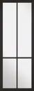 LPD Liberty 4L Glazed Internal Door 1981 x 762 (30") Black Primed